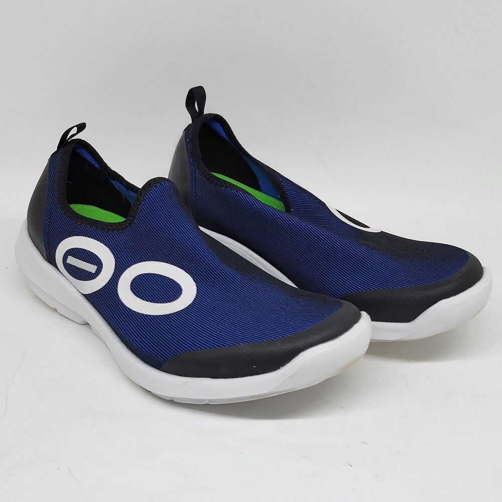 Oofos Mens Low Sport Slip on Sneakers Shoes Size 9.5  Navy Blue